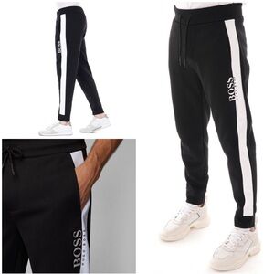 Boss Hugo Boss NWT! Men'S Side White Strip Logo Sweat Jogger Pants Size L